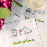 Drinking Bunny Cocktail Napkins (Set of 4)