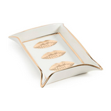 Gold Lips Valet Tray