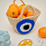 Evil Eye Straw Bag (mini)