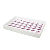 CasaCarta - Large Acrylic Tray - Pink & Gold Horse