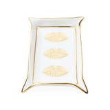 Gold Lips Valet Tray