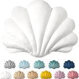 Ashler Accent Shell Velvet Pillows White (Large)
