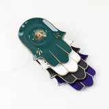 Evil Eye Hamsa Dish, Green