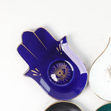 Evil Eye Hamsa Dish, Black