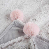 Luxury Baby Blanket & Rattle Gift Set in Pink