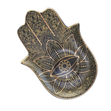 Gold & Black Design Evil Eye Hamsa Dish